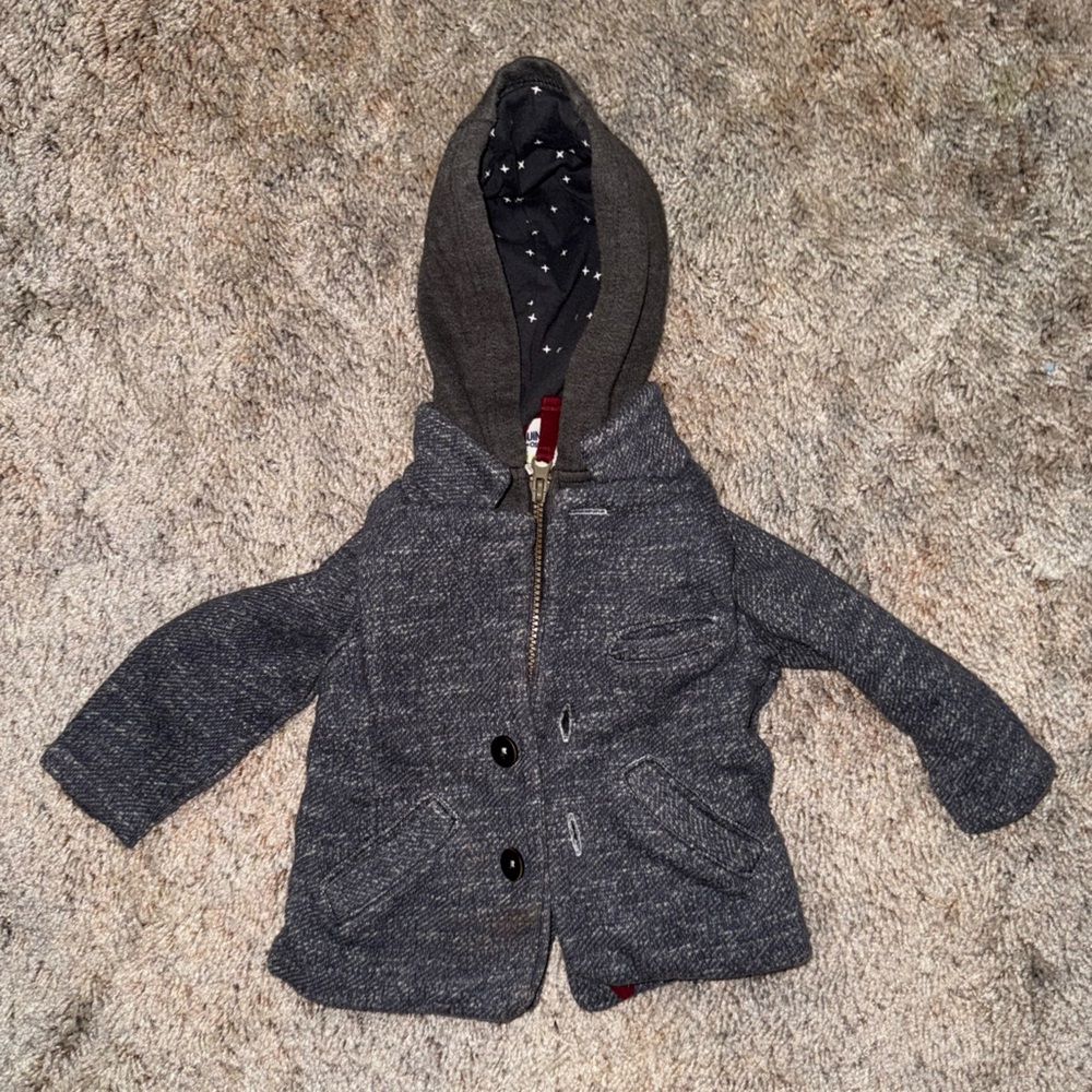 Cozy Gray Kids Hooded Jacket